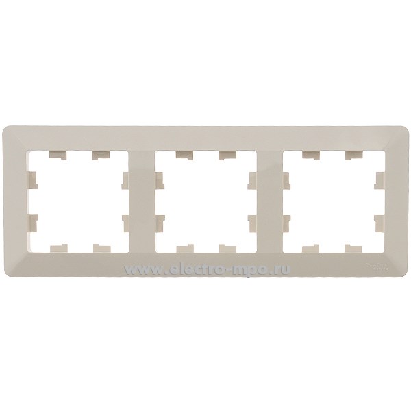 Ю32. Рамка-3 AtlasDesign Air ATN220203 универсальная бежевый/дымчатый белый (Systemе Electric)