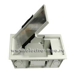 69040. М9040 Лючок 89300 квадратный серый для фальш-полов под 8 модулей Mosaic (Legrand)