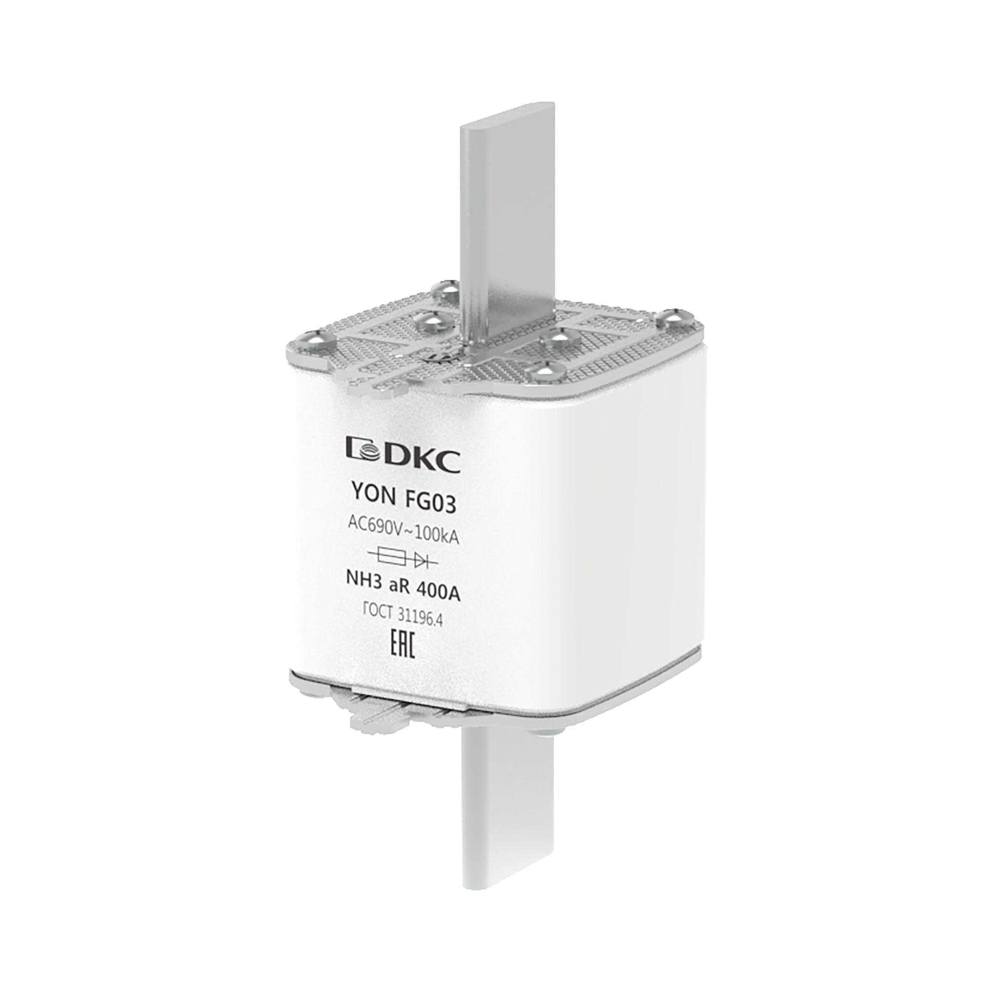 А36. Предохранитель 1FG03-0400-690V-AR YON ножевого типа FG3 400А 690V характеристика  (ДКС)