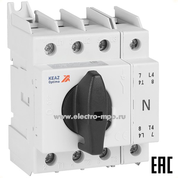 Б44. Выключатель-разъединитель OptiSwitch DI-80-4 80А 4 полюса 332075 (КЭАЗ)