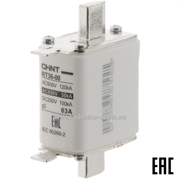 А2331. Плавкая вставка 521507  RT36-00-160  16А габарит 00 (CHINT)