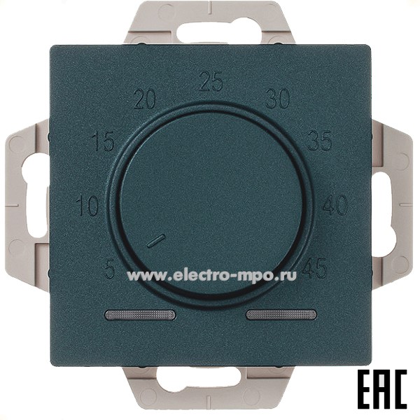 Ю51. Механизм AtlasDesign ATN000835 регулятора тёплого пола 5-45 град. С с/п изумруд (Systeme)