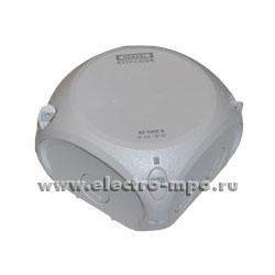 К0454. Коробка KF0202G пластик. 93х93х62мм без сальников 5 клемм 2,5кв.мм IP66/67 7 вводов серая (He