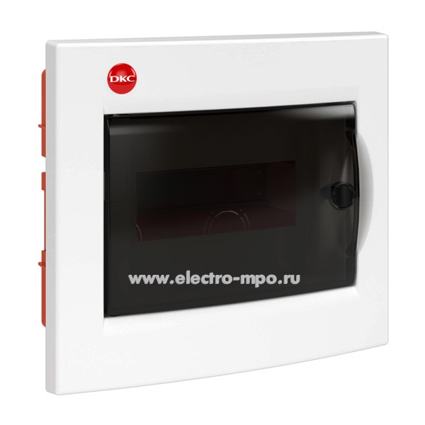 Е1045. Бокс 81912 RAM base встраиваемый 12 модулей прозрачная дверь IP41 с клеммником 63А и замком (ДК