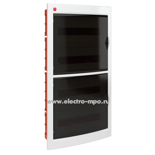 Е1083. Бокс RB72B4RWD RAM base встраиваемый 72 модуля прозрачная дверь IP41 с клеммником 160А (ДКС)