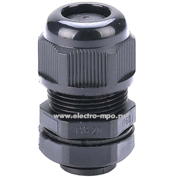 Т2422. Сальник 32162DEK КВ102-20-IP68 MG20 с контргайкой (D кабеля 9-14мм, IP68) (DEKraft)