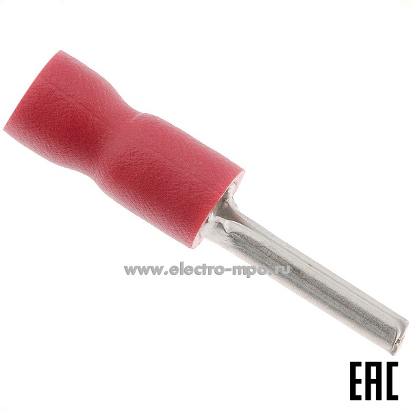 Г9533. Наконечник 47458 НШкИ 1,5-12 штыревой круглый изолированный 0,5-1,5мм2, ПВХ (КВТ)