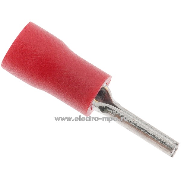 Г9555. Наконечник НШкИ PTV1.25-12(13) медный штыревой круглый изолированный 0,5-1,5мм2, ПВХ(Электромонтаж)