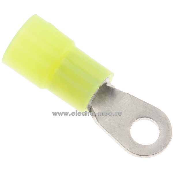 68594.Г8594 Наконечник BM 80331 медный 6,0-6 кольцевой 6мм2 изолированный желтый, нейлон (BM италия)