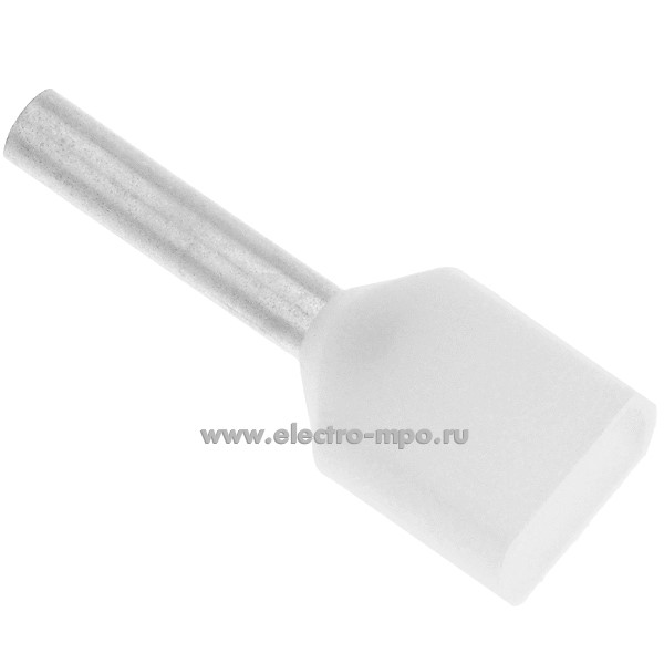 Г8131. Наконечник  00651 медный 0,5мм2 втулочный изолированный на 2 провода, ПВХ (ВМ)