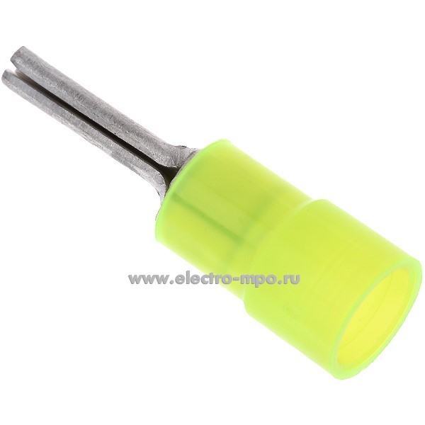 Г8147. Наконечник  80350 медный 4-6мм2 штыревой изолированный желтый, нейлон (BM)