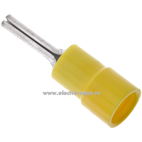 Г8154. Наконечник  00350 медный 4-6мм2 штыревой изолированный желтый на 1 провод, ПВХ (ВМ)