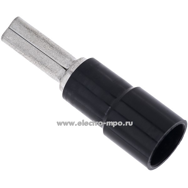 Г8163. Наконечник  00650 медный 25мм2 штыревой изолированный чёрный на 1 провод, ПВХ (ВМ)