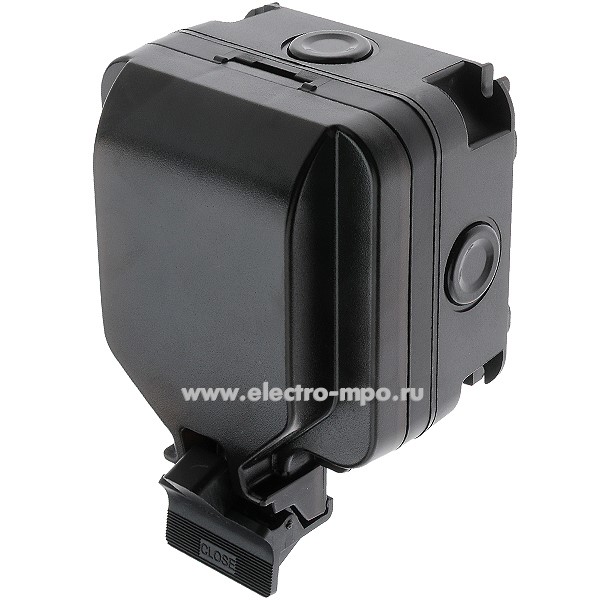 К0800. Коробка JOPSE-S распаечная пластиковая с откидной крышкой 1 пост 155х110х80 IP66 черная (Электромон