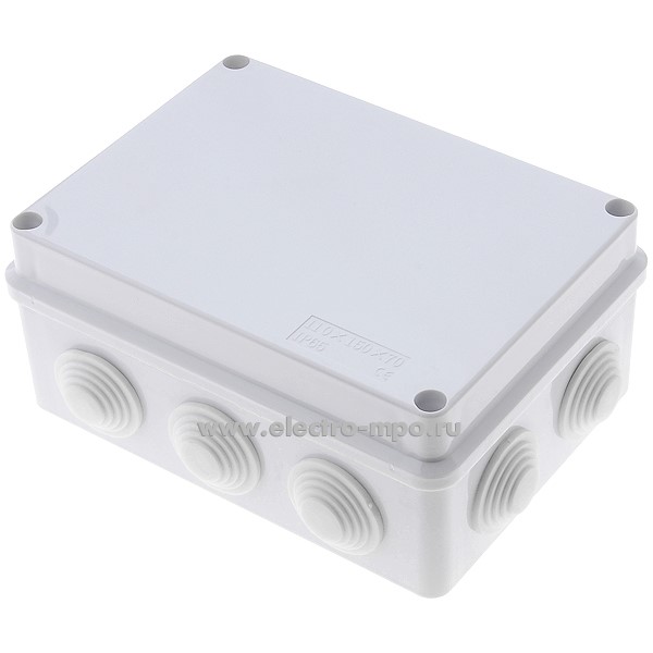 К0811. Коробка Q3 150х110х70 распаечная с сальниками 150х110х70мм IP65 серая (Электромонтаж)