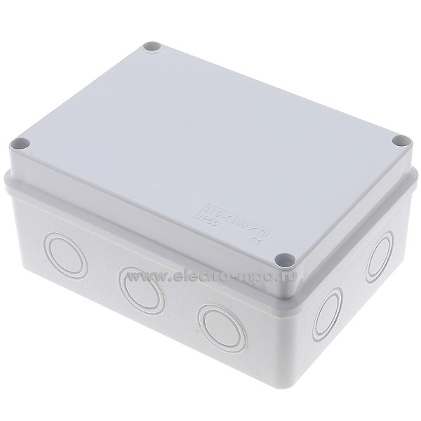 К0813. Коробка Q3 150х110х70 распаечная без сальников 150х110х70мм IP65 серая (Электромонтаж)