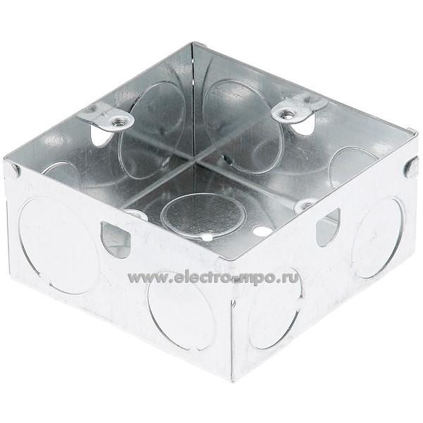 К1209. Коробка 3335 монтажная 70х70х35мм металлическая оцинкованная, 11 вводов (Китай)