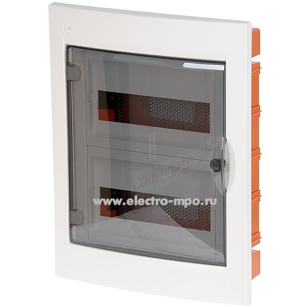 Е1075. Бокс мультимедийный RB24B4NWD RAM base встраиваемый прозрачная дверь IP41 белый (ДКС)