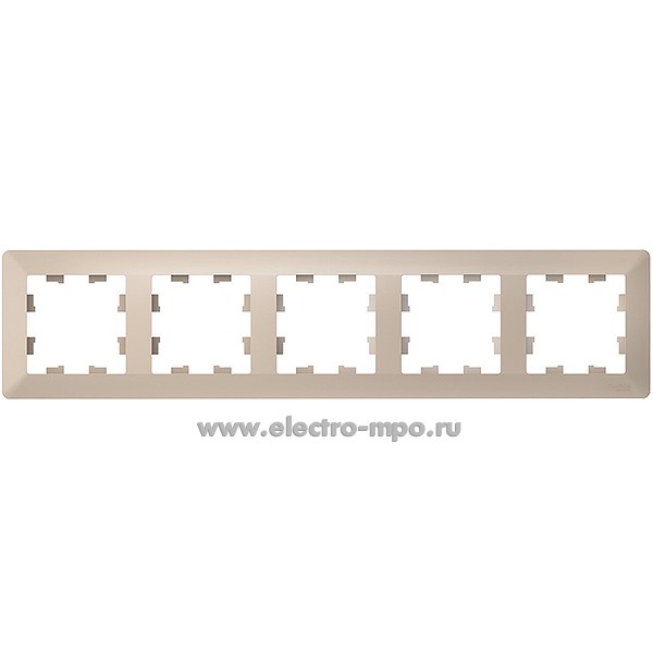 Ю32. Рамка-5 AtlasDesign Air ATN221205 универсальная песочный/дымчатый белый (Systemе Electric)