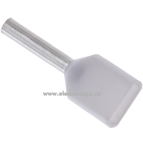 68253.Г8253 Наконечник 869/8 медный 2х0,5мм2 втулочный изолированный на 2 провода (Gustav Klauke)