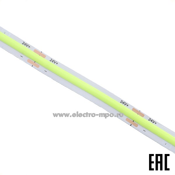 С1518. Лента светодиодная COB 48268 LS530 320SMD(2110) 8мм 40Вт зеленая 24В пост. тока 5м IP20 (Feron)