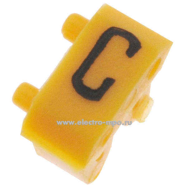 Б7176. Маркер 38112 CAB3 символ "C" жёлтый 0,15-0,5мм2 (Legrand)
