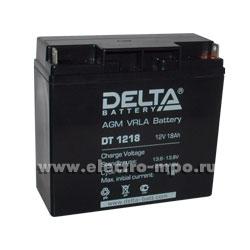 Н6527. Аккумуляторная батарея DT1218 12В 18Ач срок службы 5 лет (Delta Китай)