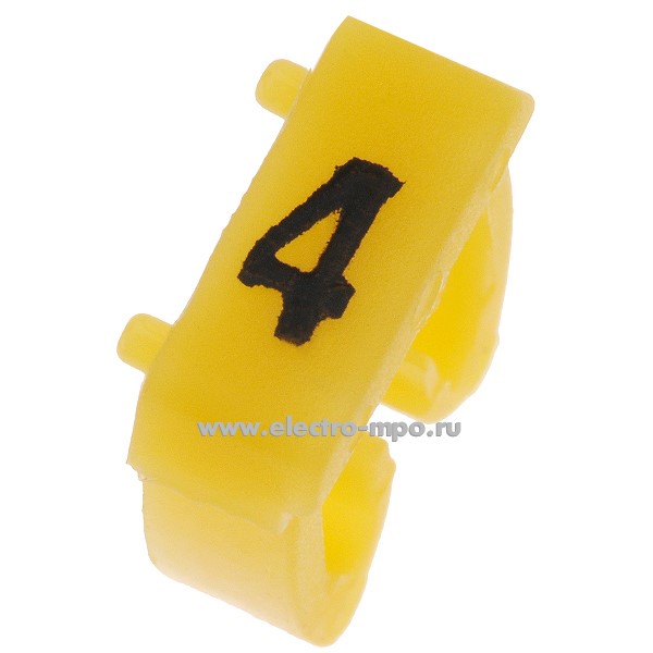 Б7274. Маркер 38234 CAB3 символ "4" жёлтый 4,0-6,0мм2 (Legrand)