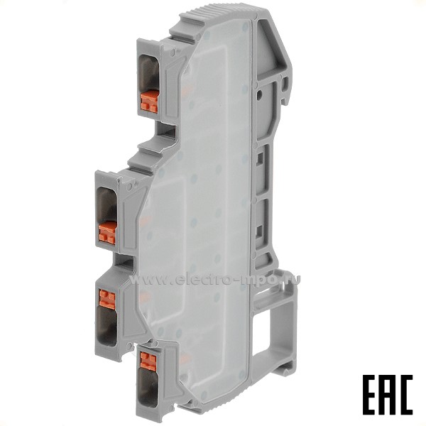 Б7519. Клемма OPK 2,5-2CN 1020441/1782 двухуровневая пружинная серая 2,5мм2 24А 750В ширина 5,9мм (ONKA Ту