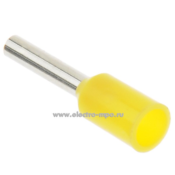 Г2521. Наконечник НШВИ E1008 1,0-8 медный 1,0мм2 втулочный изолированный на 1 провод, ПВХ (Электромонтаж)