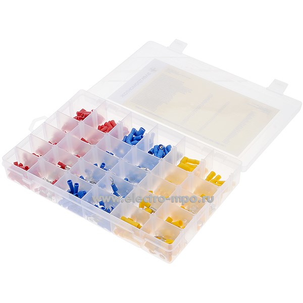 Г8533. Набор изолированных наконечников, разъёмов и гильз НРГИ-480 (480шт.) (Электромонтаж)