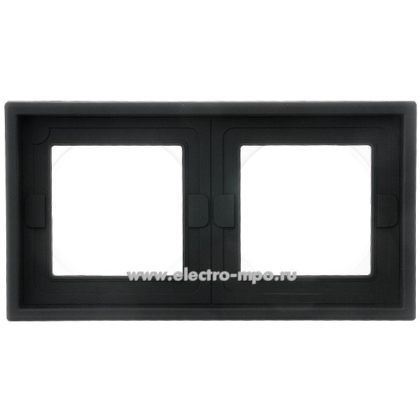 Р3242. Рамка-2 ArtGallery GAL441002 универсальная IP44 карбон (Systeme Electric)