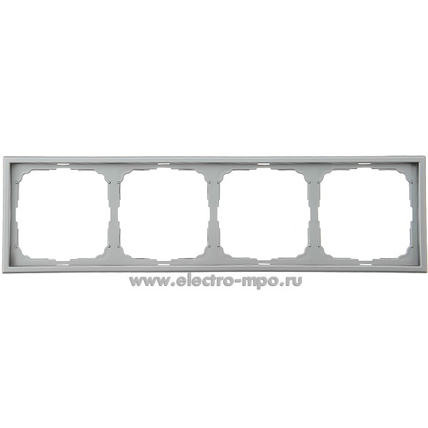 Р3342. Рамка-4 ArtGallery GAL000904 универсальная сталь (Systeme Electric)