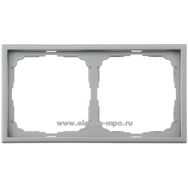 Р3340. Рамка-2 ArtGallery GAL000902 универсальная сталь (Systeme Electric)