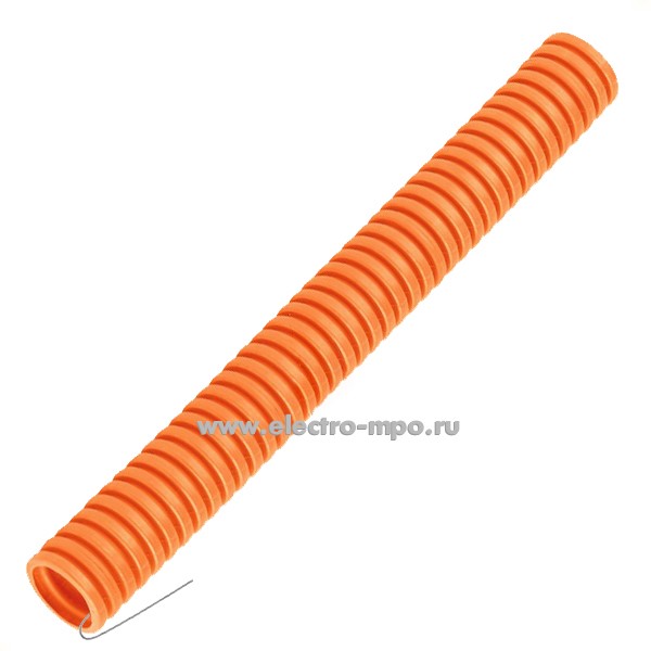 Т02. Труба 42501НГ гофр. безгалоген. трудногор. (FRHF) 25мм ПП (Dвнутр. 18,3мм) лёгкая, с зондом (Рувини