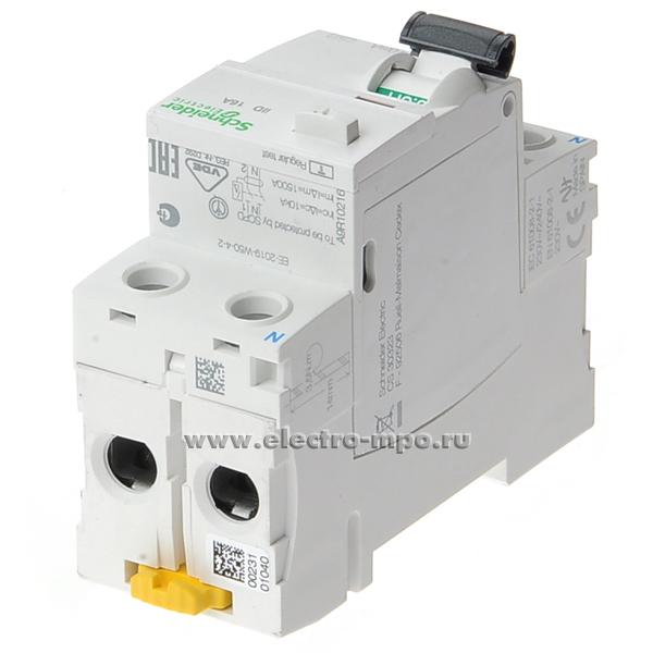А2244. Устройство защитного откл-я Acti 9 iID A9R10225 (тип АС) 25А-10мА 240В 1P+N (Schneider Elect