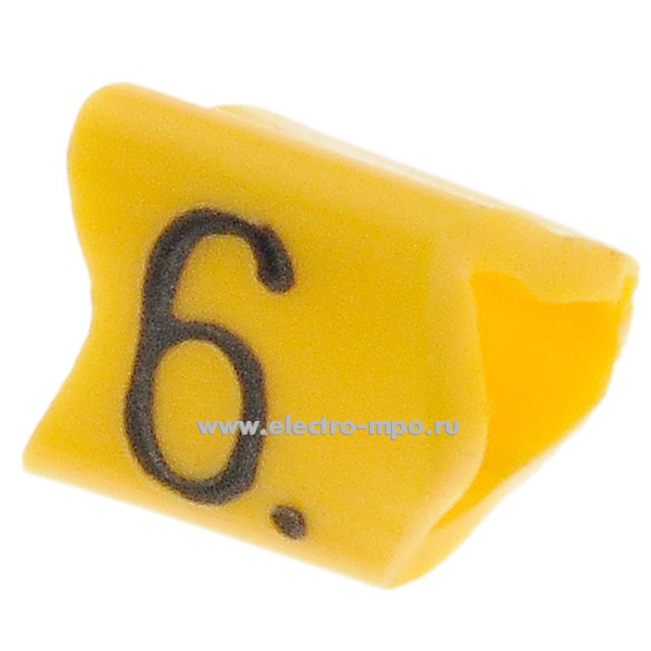 М3506. Маркер PY-01003BV40.6 символ "6" 0,2-0,75 мм2 (Partex)