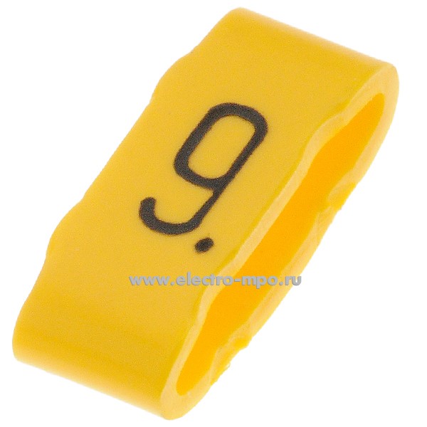 М3540. Маркер на кабель PK+20004SV40.9 для держателя POH/PKH символ "9" (Partex)