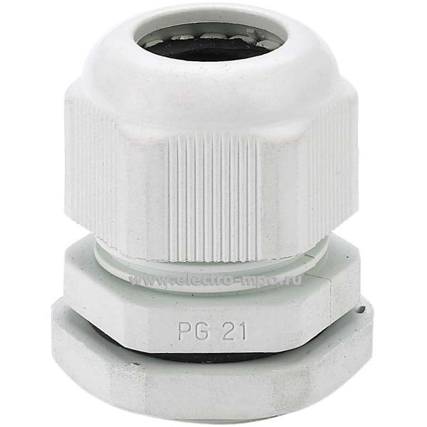 Т2415. Сальник 32155DEK КВ101-21-IP54 PG21 с контргайкой (D кабеля 13-18мм, IP54) (DEKraft)
