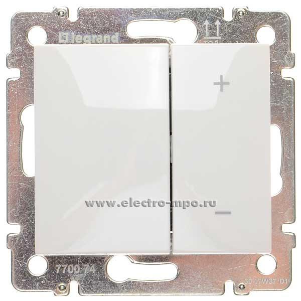 Р7600. Механизм Valena 770074 светорегулятора 600Вт кнопочный с/п белый (Legrand)
