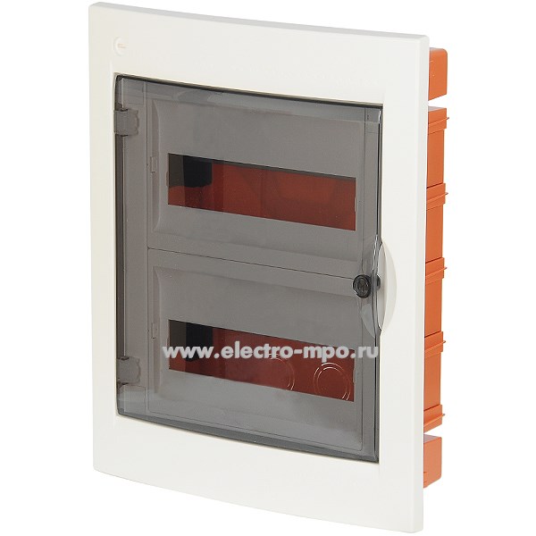 Е1052. Бокс 81924 RAM base встраиваемый 24 модуля прозрачная дверь IP41 с клеммником 63А и замком (ДКС