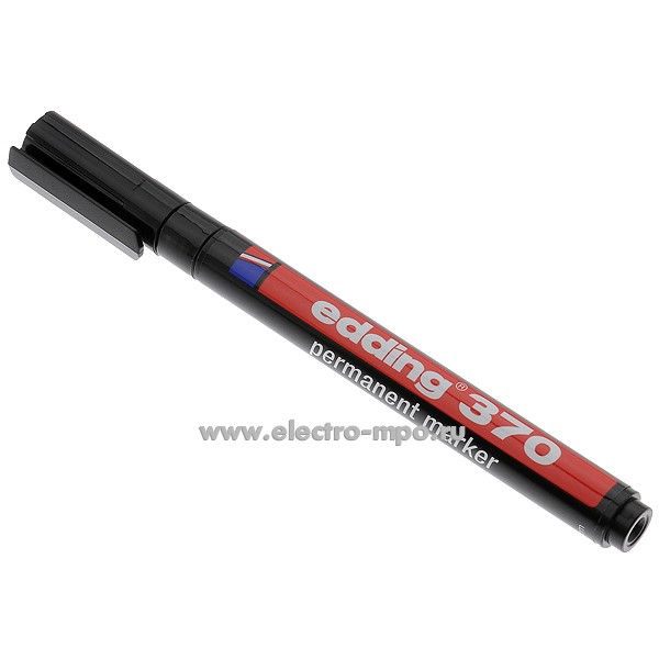 М5612. Маркер Е-370 несмываемый черный 1мм  (Edding)