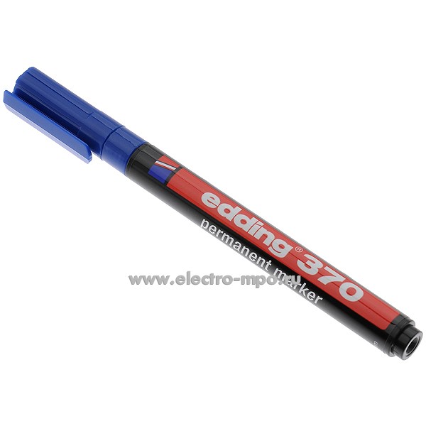М5613. Маркер Е-370 несмываемый синий 1мм  (Edding)