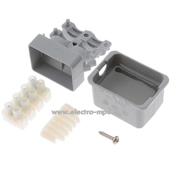 64511.М4511 Муфта 5633/6 соединительная с наполнителем 12-24В 4х2,5кв.мм IP68 серая (Steab Италия)