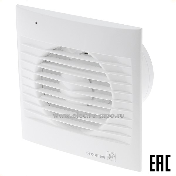 Б9001. Вентилятор DECOR 100C накладной осевой D=100мм 220В (Soler\Palau Испания)