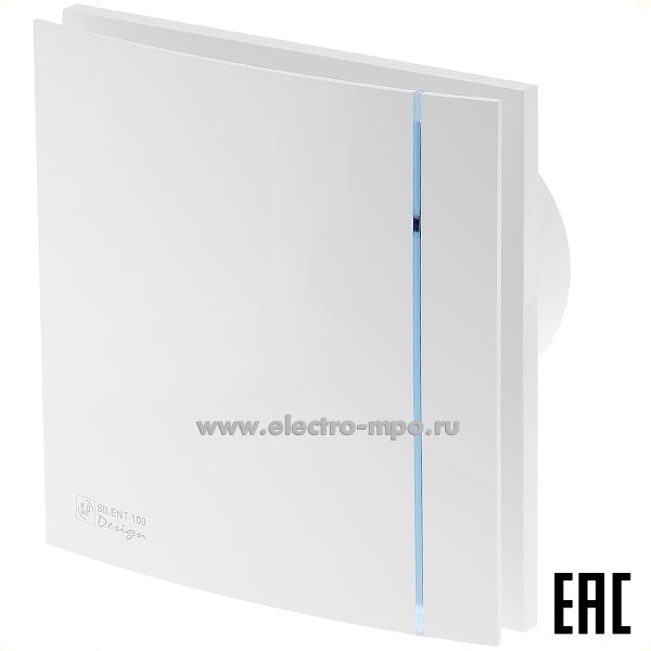 Б9087. Вентилятор SILENT 100CRZ Design накладной осевой D=100мм 220В таймер (Soler\Palau Испания)