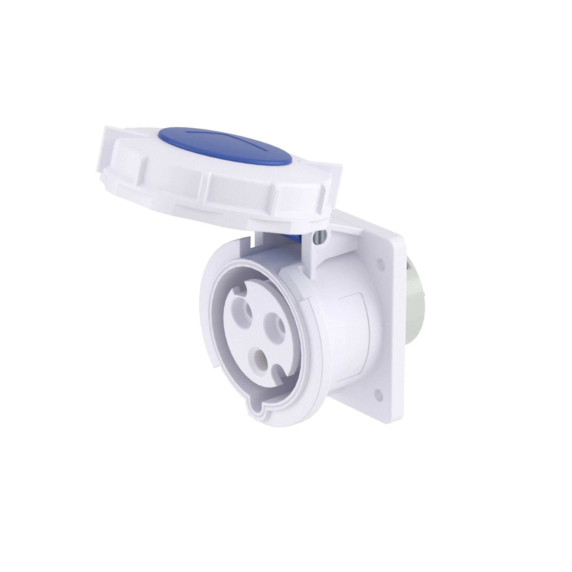 Р57. Розетка DIS4273263 панельная PSS IP67 32A 2P+E 230В (ДКС)