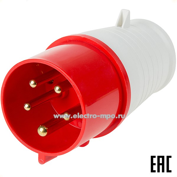 Р66. Вилка 11-8905 025 переносная 3Р+РЕ+N 32А 380В IP44 (Rexant)
