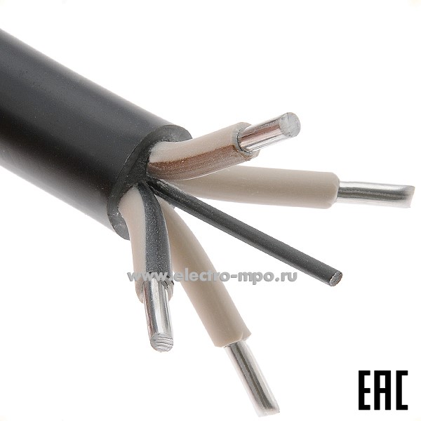 П3429. Кабель АВВГнг(А)-LS 4х10,0ок (N)-0,66 ГОСТ (Калужский кабельный завод)