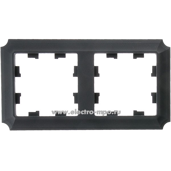 Ю3817. Рамка-2 AtlasDesign Antique ATN101402 универсальная базальт (Systeme Electric)